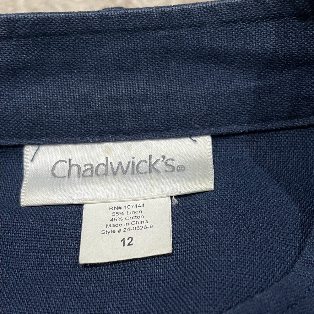 Chadwicks Navy Lightweight Military Style Jacket with Wooden Buttons - Picture 12 of 15